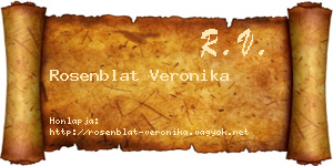 Rosenblat Veronika névjegykártya